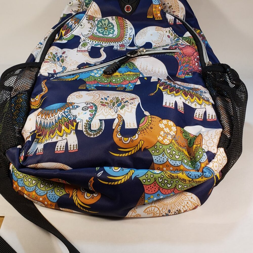 Mosiso Sling Crossbody Bag, Cute Elephant Print - Picture 9 of 13